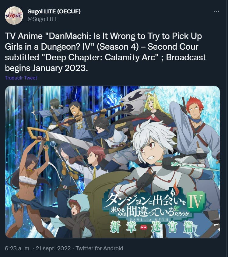 ♦️DANMACHI 4 Parte 2  Dungeon ni Deai Resumen Anime 