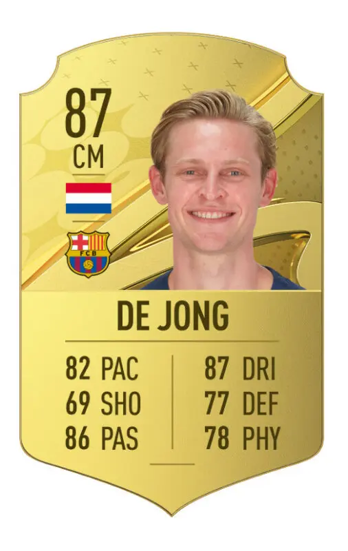 Carta oro De Jong FIFA 23 Ultimate Team