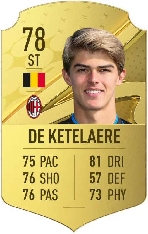 Carta oro De Ketelaere FIFA 23 Ultimate Team