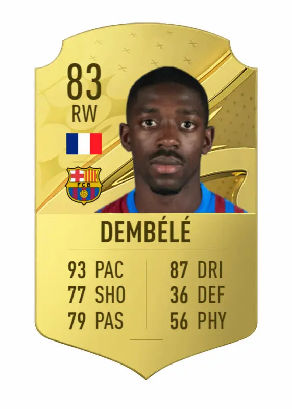 Carta oro Dembélé FIFA 23 Ultimate Team