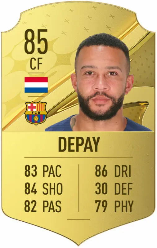 Carta oro Depay FIFA 23 Ultimate Team