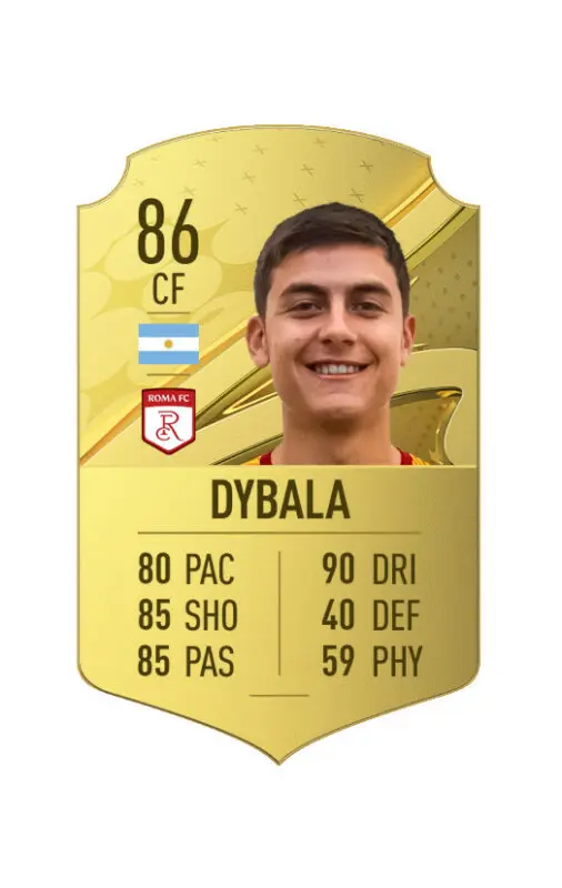 Carta oro Paulo Dybala FIFA 23 Ultimate Team
