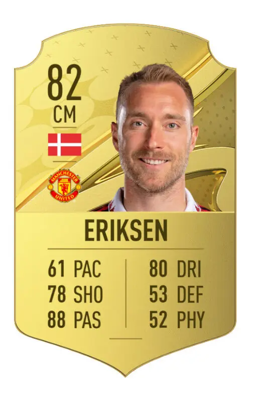 Carta oro Eriksen FIFA 23 Ultimate Team