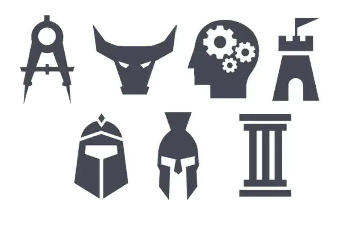 Logos estilos Arquitecto, Potente, Maestro, Centinela, Guardián, Gladiador y Espinazo FIFA 23 Ultimate Team