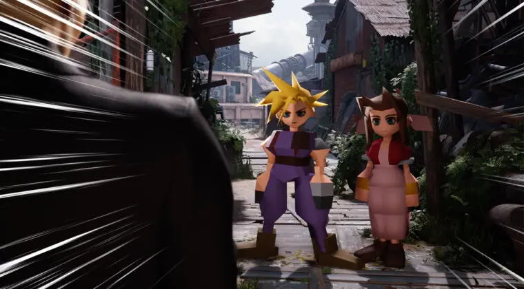 Imagen de ¿El demake... del remake? Final Fantasy VII Remake recibe a sus personajes poligonales de 1997 con un mod