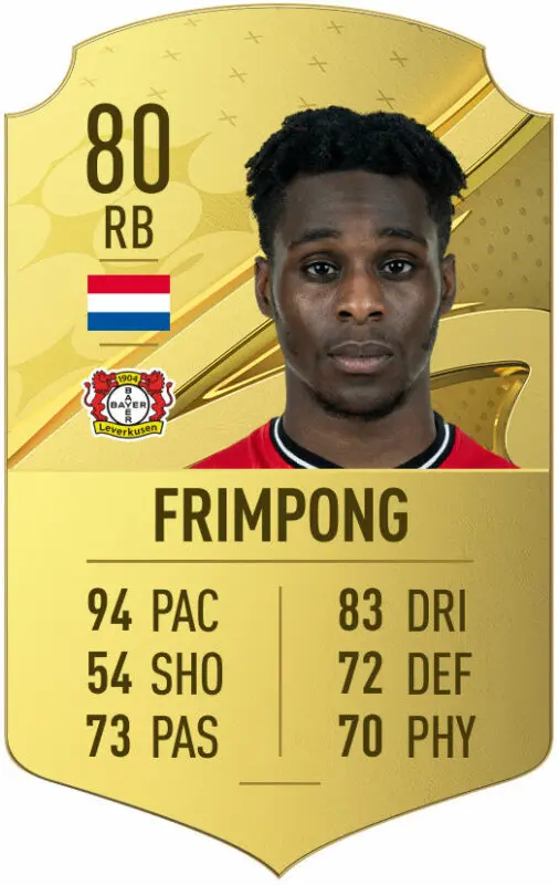 Carta oro Frimpong FIFA 23 Ultimate Team
