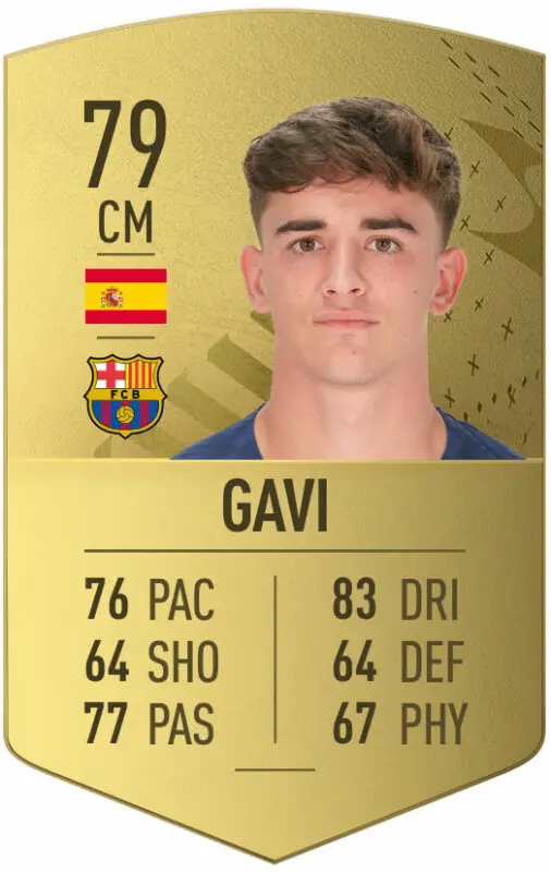 Carta oro Gavi FIFA 23 Ultimate Team