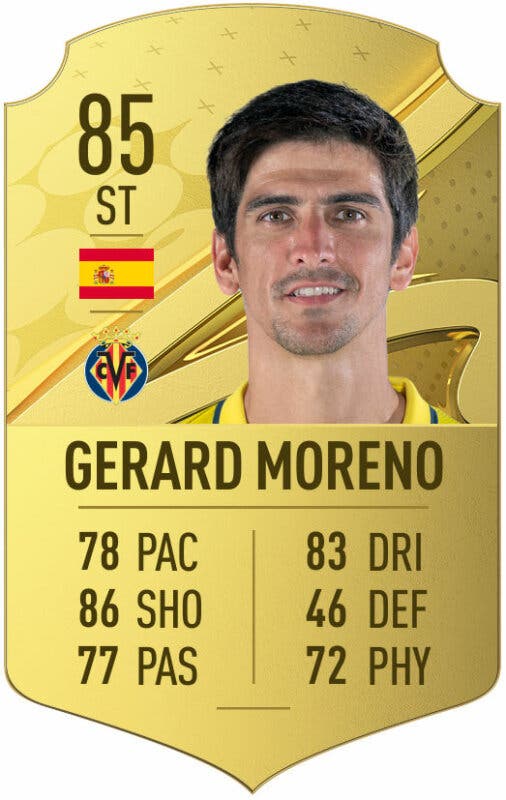 Carta oro Gerard Moreno FIFA 23 Ultimate Team