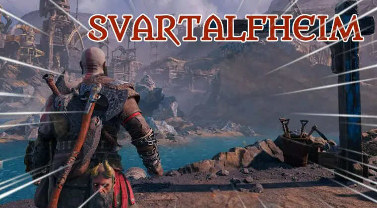 Imagen de God of War: Ragnarök muestra Svartalfheim, el complejo reino de los enanos, en un breve vídeo