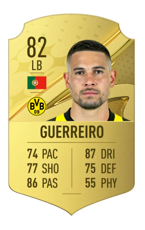 Carta oro Raphaël Guerreiro FIFA 23 Ultimate Team