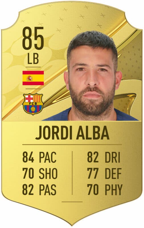 Carta oro Jordi Alba FIFA 23 Ultimate Team