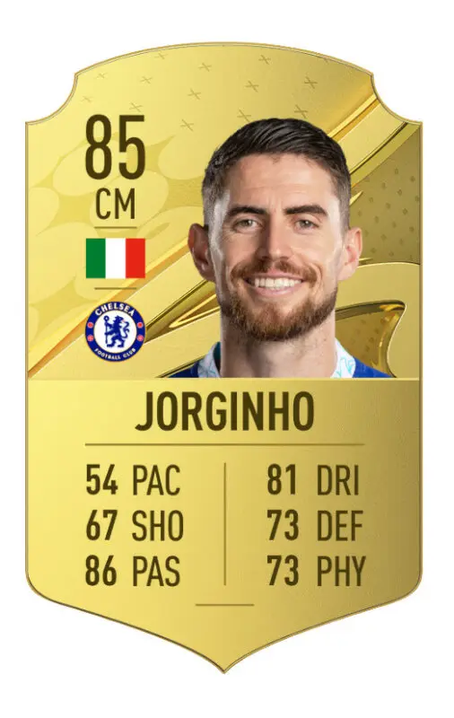Carta oro Jorginho FIFA 23 Ultimate Team