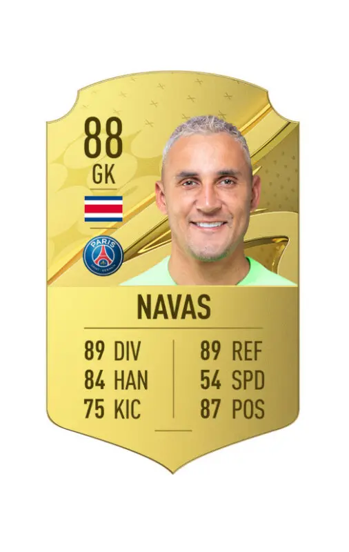 Carta oro Keylor Navas FIFA 23 Ultimate Team