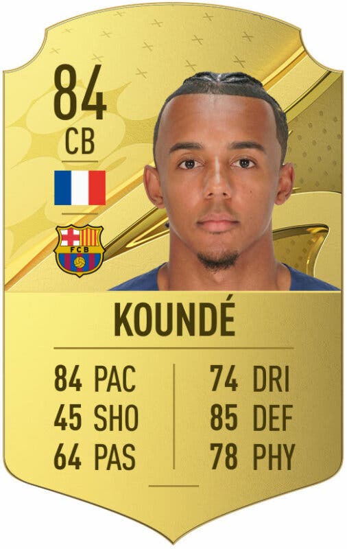 Carta oro Koundé FIFA 23 Ultimate Team