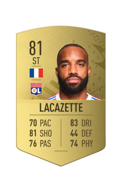 Carta oro Lacazette FIFA 23 Ultimate Team