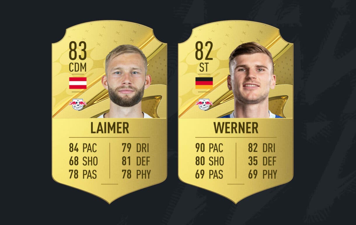 Cartas oro Laimer y Werner FIFA 23 Ultimate Team