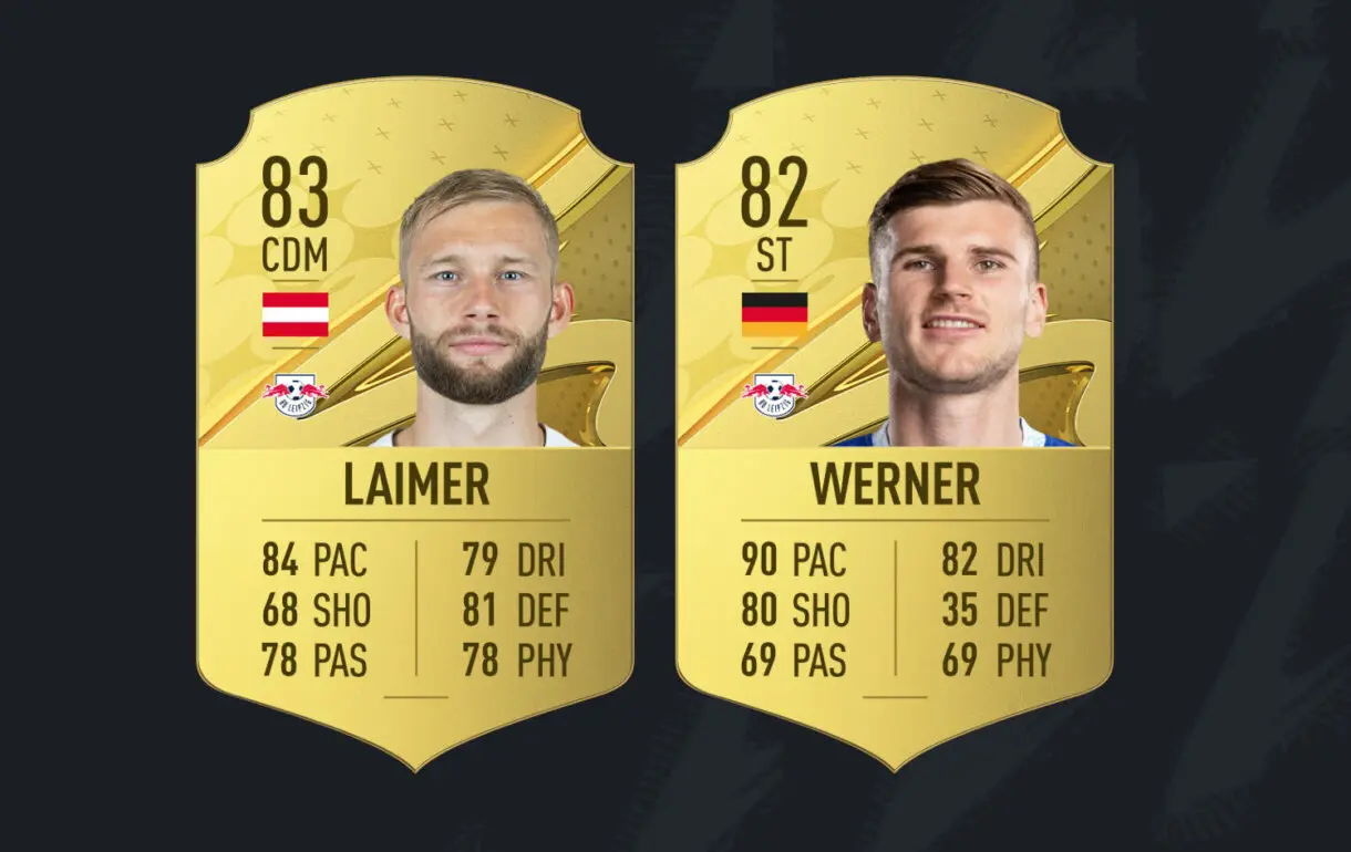 Cartas oro Laimer y Werner FIFA 23 Ultimate Team