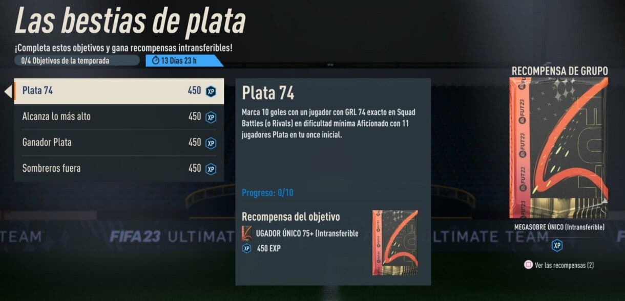 Objetivos Las bestias de plata FIFA 23 Ultimate Team