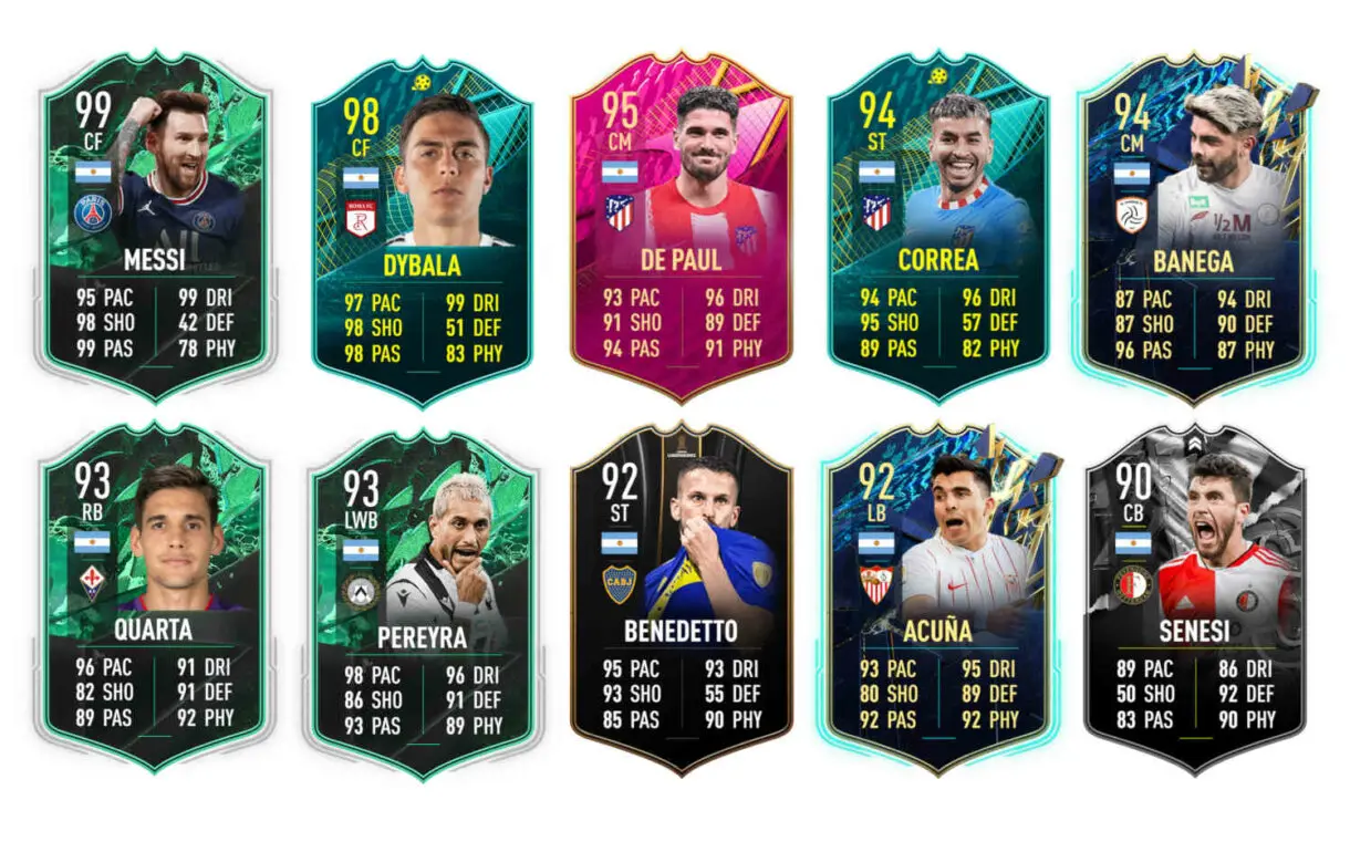 Links naranjas Argentina Julián Álvarez Showdown FIFA 22 Ultimate Team
