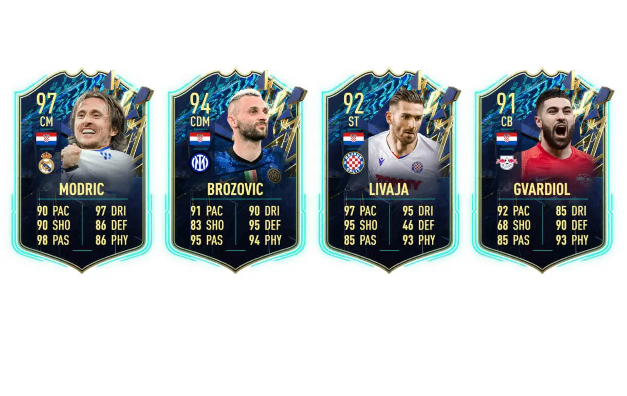 Links naranjas Croacia Perisic Showdown FIFA 22 Ultimate Team
