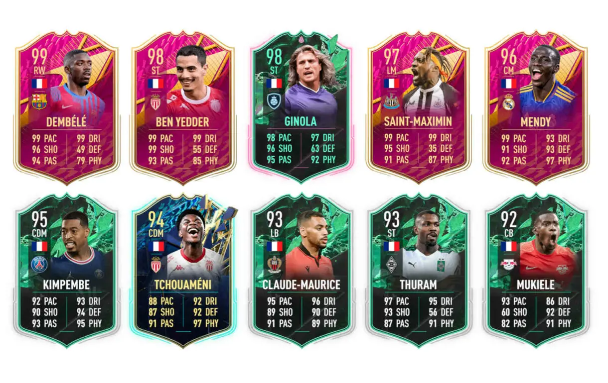 Links naranjas Francia Ndombélé Moments FIFA 22 Ultimate Team