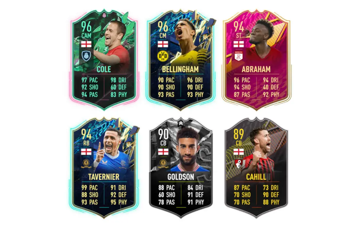 Links naranjas Inglaterra Sterling Moments FIFA 22 Ultimate Team