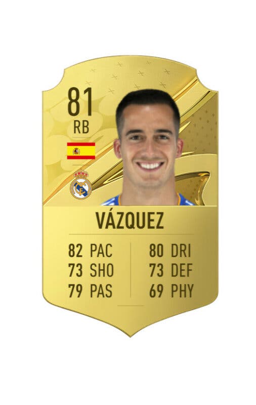 Carta oro Lucas Vázquez FIFA 23 Ultimate Team