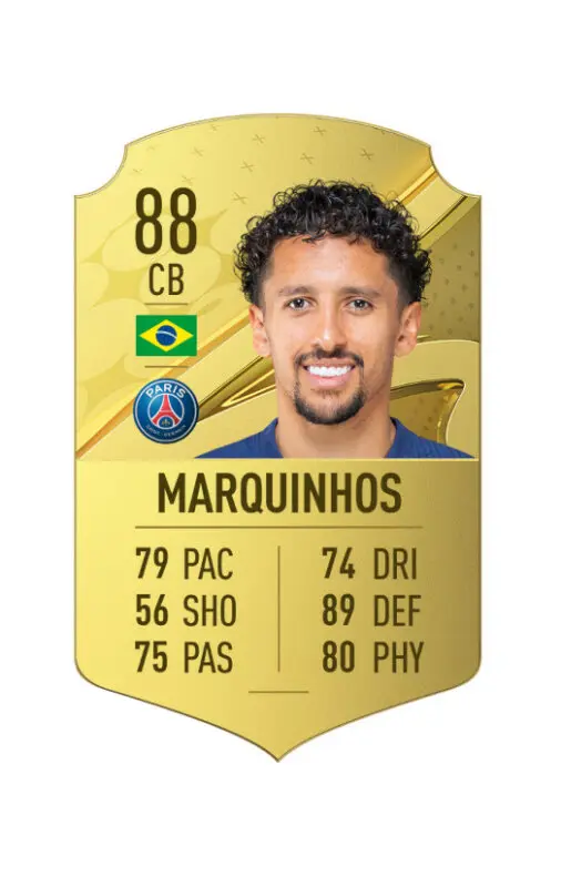 Carta oro Marquinhos FIFA 23 Ultimate Team