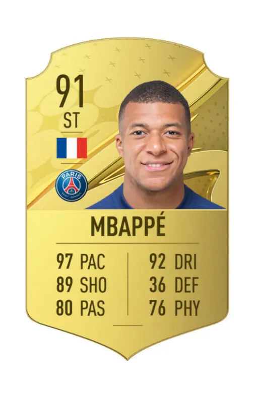 Carta oro Mbappé FIFA 23 Ultimate Team
