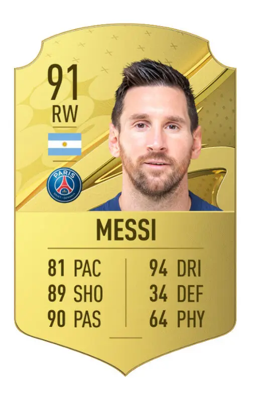 Carta oro Messi FIFA 23 Ultimate Team