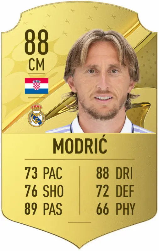 Carta oro Modric FIFA 23 Ultimate Team