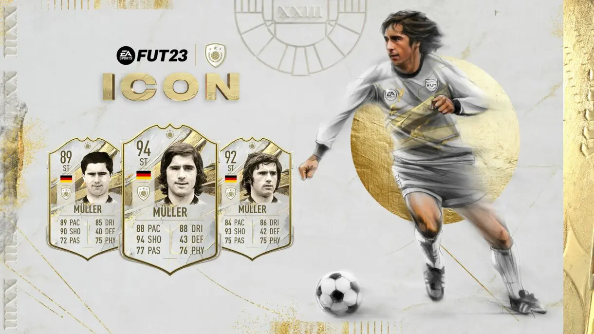 Cartas Icono Baby, Medio y Prime Müller FIFA 23 Ultimate Team