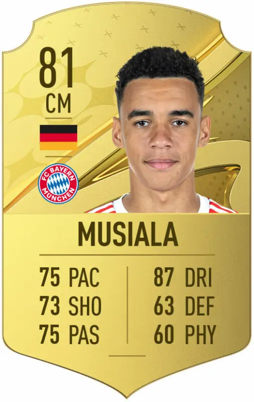 Carta oro Musiala FIFA 23 Ultimate Team