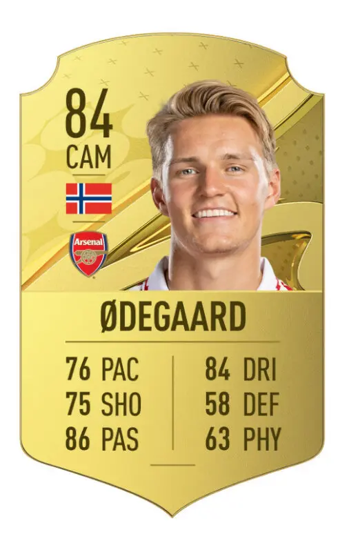 Carta oro Odegaard FIFA 23 Ultimate Team