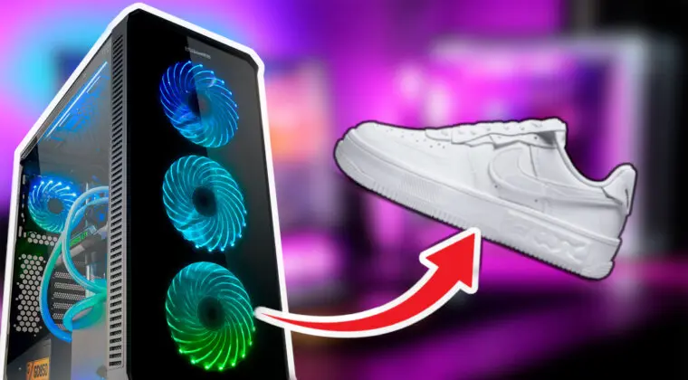 Imagen de El PC Gamer con forma de zapatillas que necesita todo coleccionista de bambas que se precie