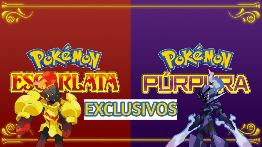 pokemon escarlata y purpura exclusivos