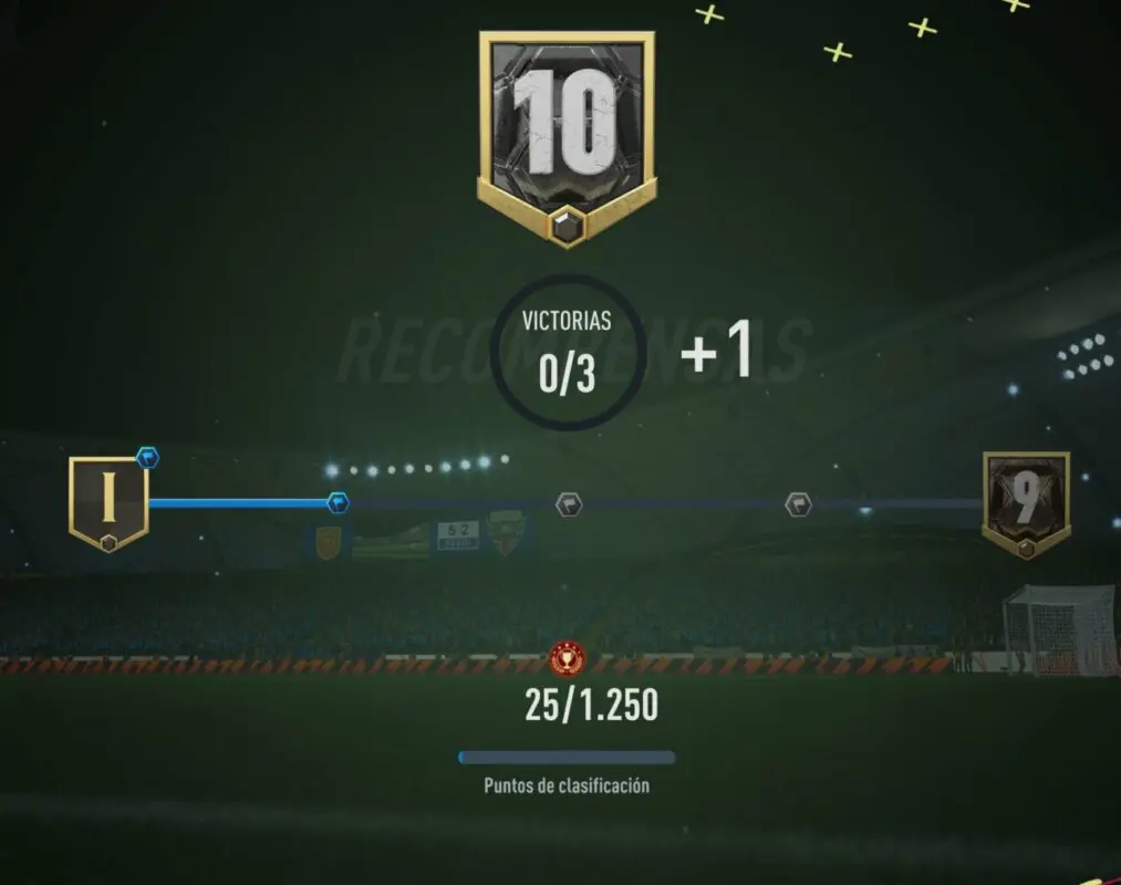 Contador de victorias y puntos de clasificación de FUT Champions tras partido de Division Rivals en FIFA 23 Ultimate Team