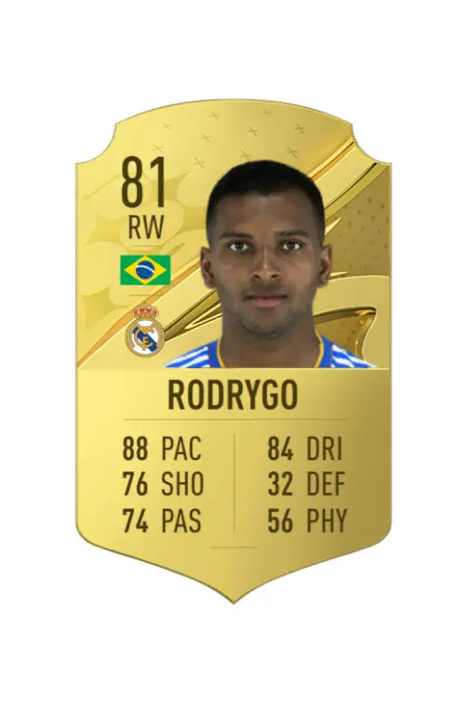 Carta oro Rodrygo FIFA 23 Ultimate Team