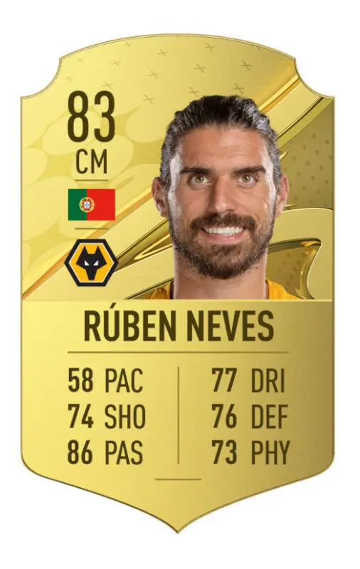 Carta oro Rúben Neves FIFA 23 Ultimate Team