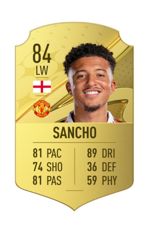 Carta oro Sancho FIFA 23 Ultimate Team