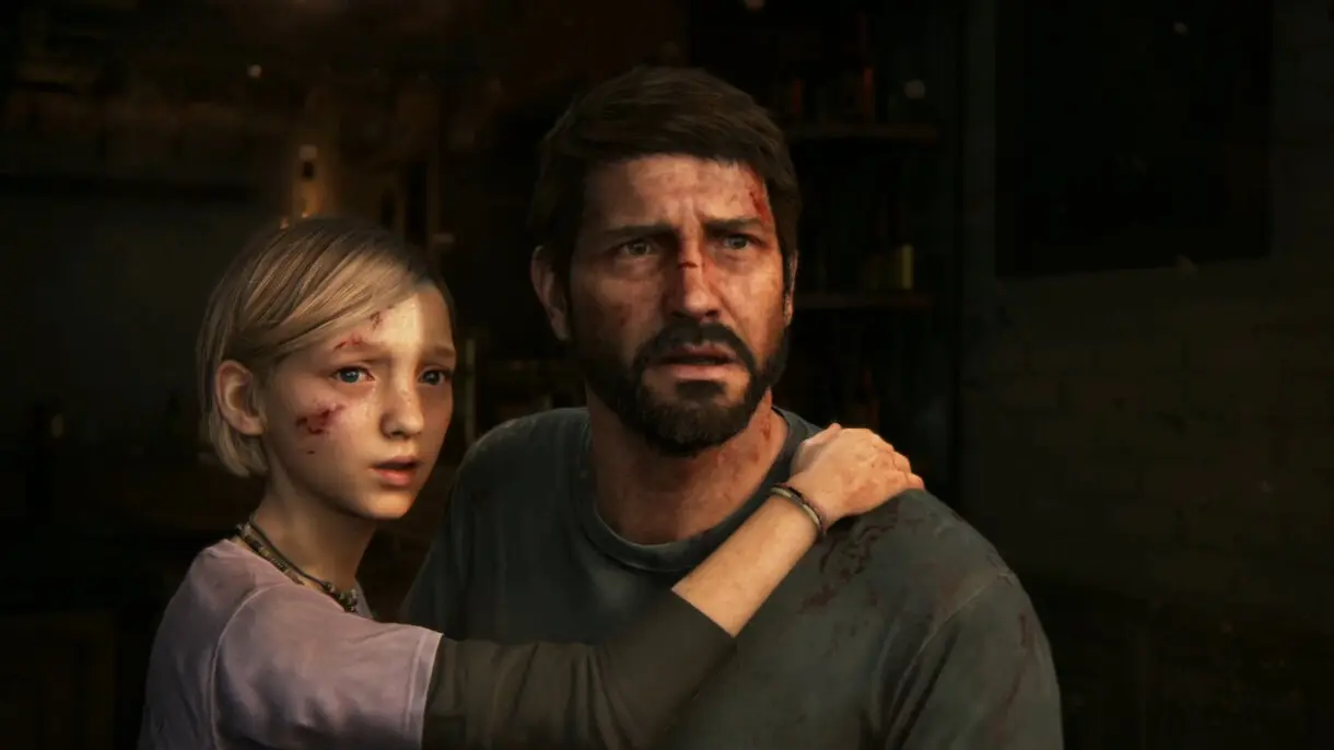 sarah y joel en el bar the last of us parte i