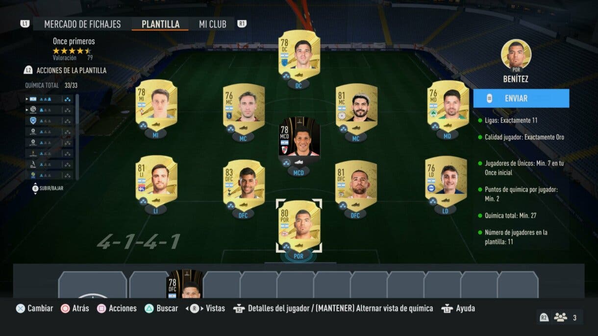 Solución SBC "Once primeros" FIFA 23 Ultimate Team
