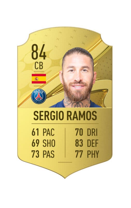 Carta oro Sergio Ramos FIFA 23 Ultimate Team