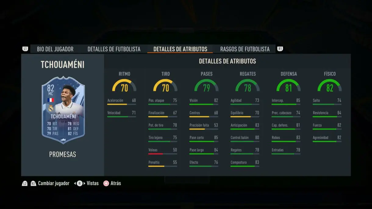 Stats in game Tchouaméni OTW FIFA 23 Ultimate Team