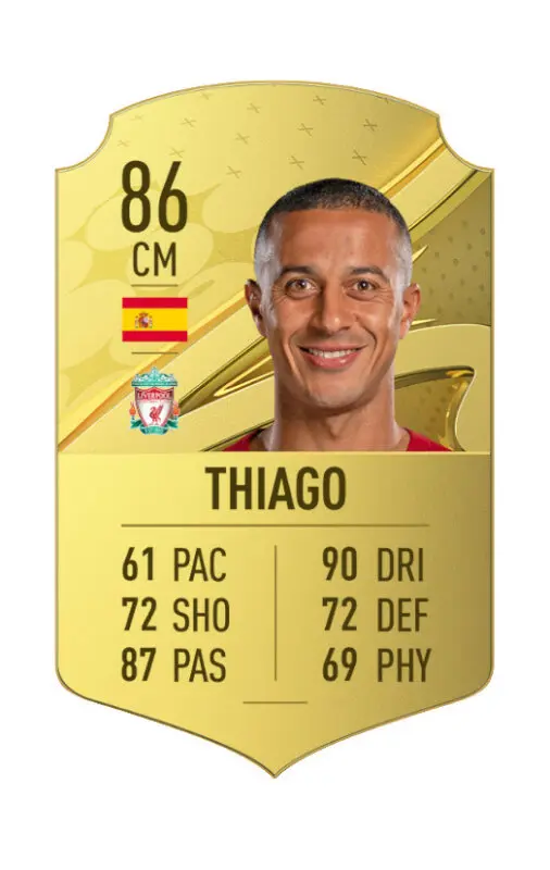 Carta oro Thiago FIFA 23 Ultimate Team