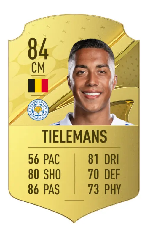 Carta oro Tielemans FIFA 23 Ultimate Team