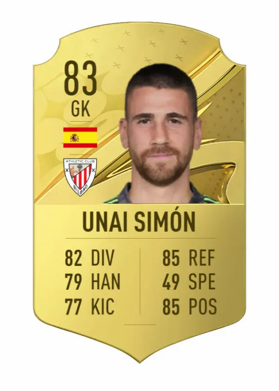 Carta oro Unai Simón FIFA 23 Ultimate Team