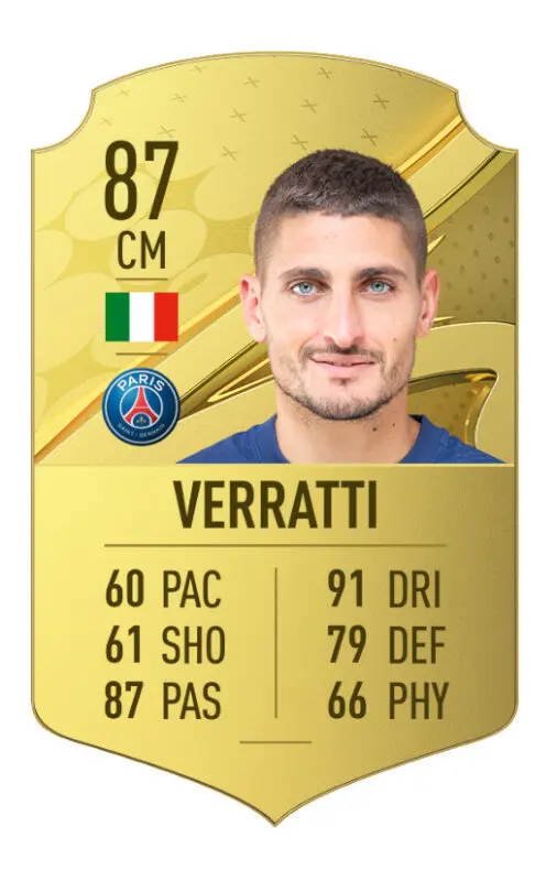 Carta oro Verratti FIFA 23 Ultimate Team