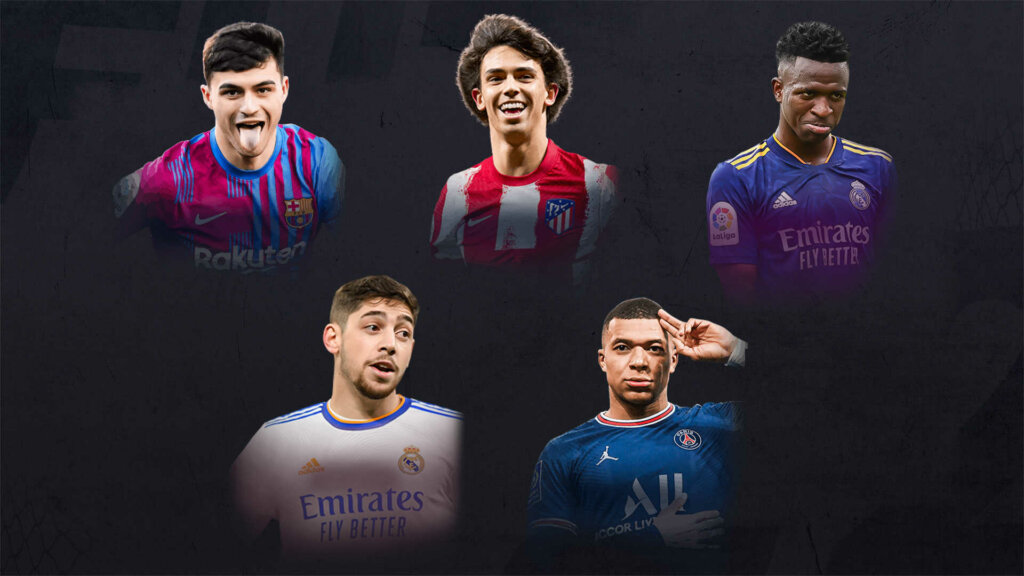 vinicius pedri joao felix valverde y mbappe medias fifa 23