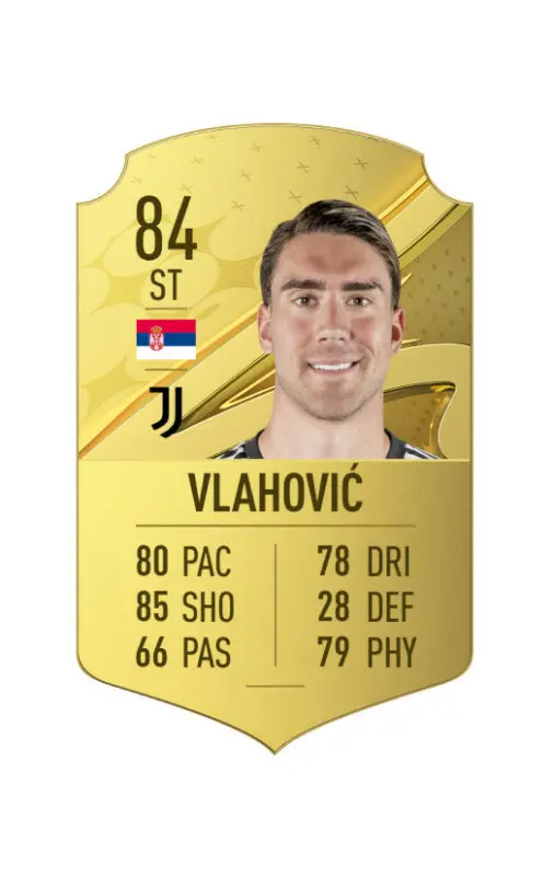 Carta oro Vlahovic FIFA 23 Ultimate Team